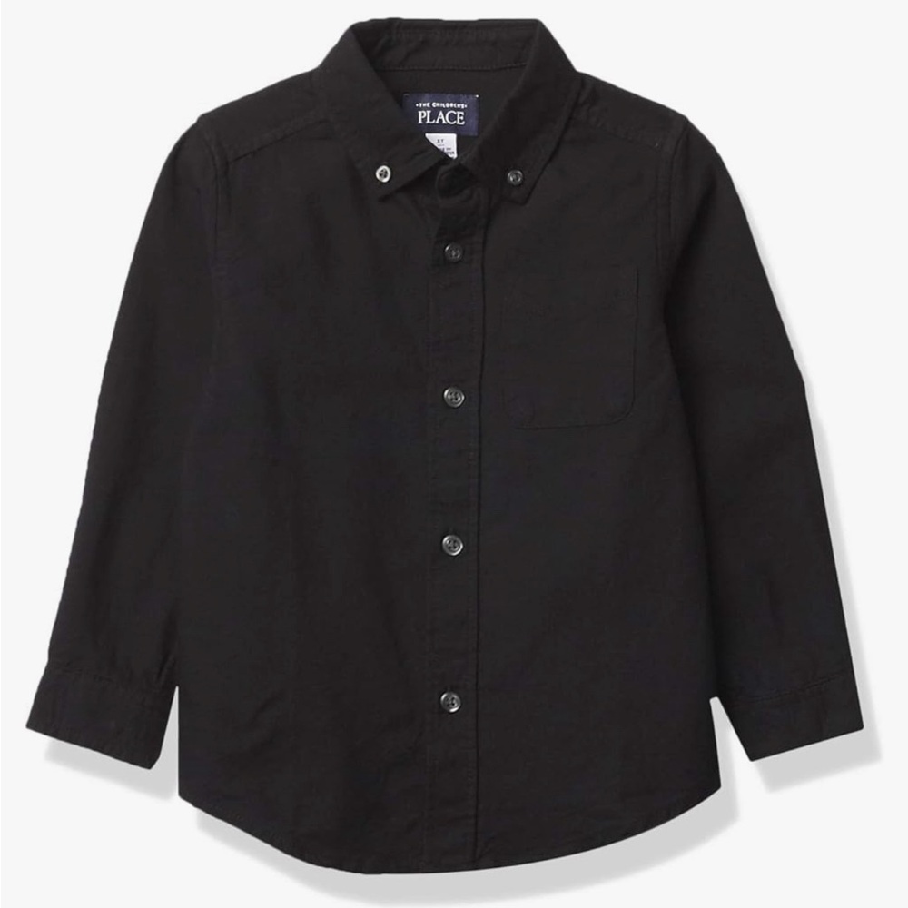 The Children’s Place Baby Black Collared Long Sleeve. Size 6-9 months.